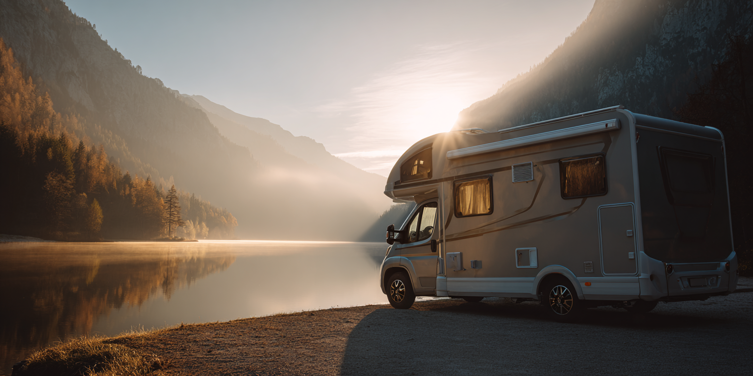 Wohnmobil am See